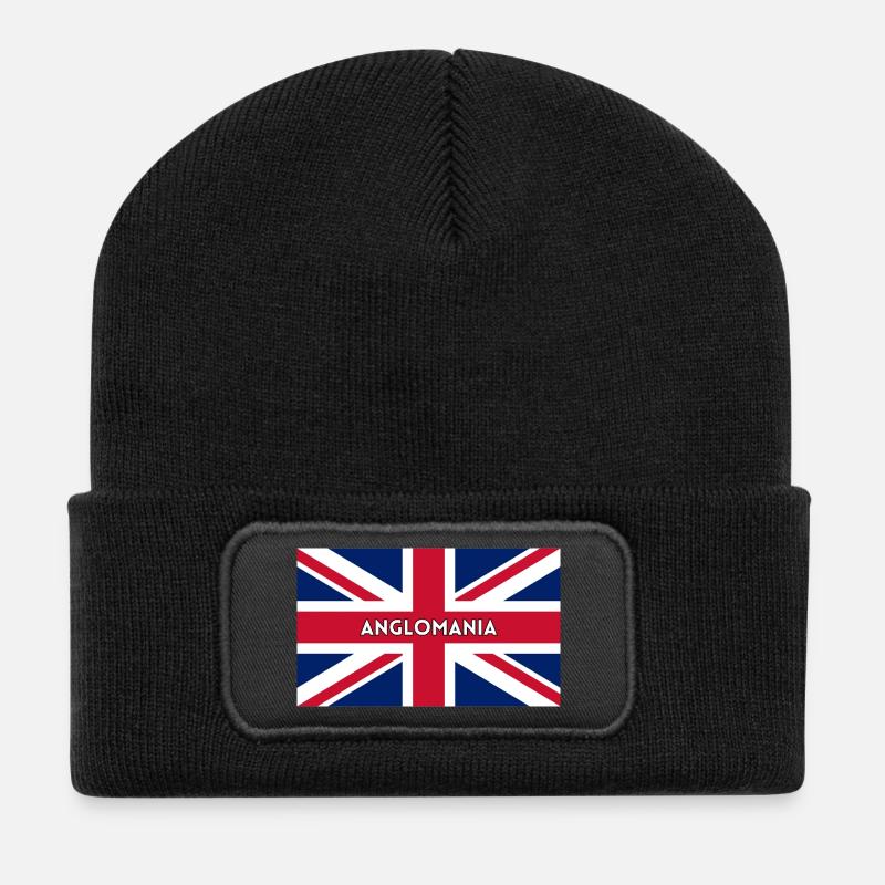 Anglomanie - Beanie recyclé à patch - noir