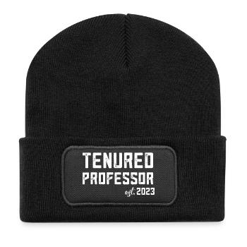Tenured Professor est. 2023 - Recycled Patch Beanie - black - Front