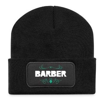 Conception d’ornements de coiffure - Beanie recyclé à patch - noir - Devant