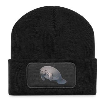 Manatee - Recycled Patch Beanie - black - Front