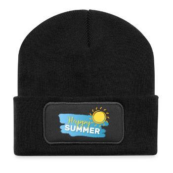 Summer Mode: ON - Recycled Patch Beanie - black - Front