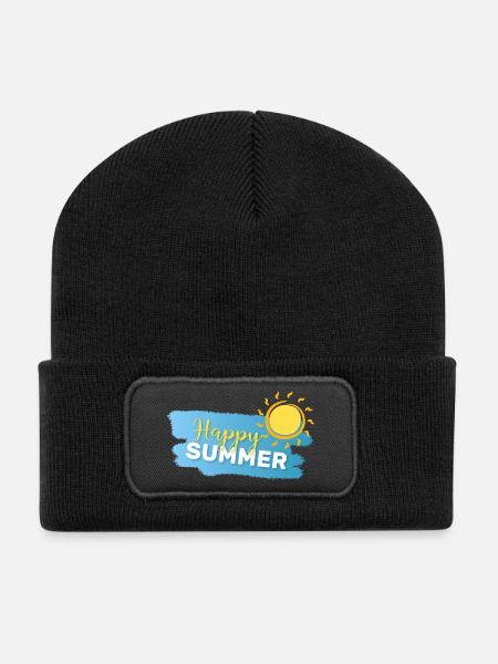 Mode Été : ON - Beanie recyclé à patch - noir