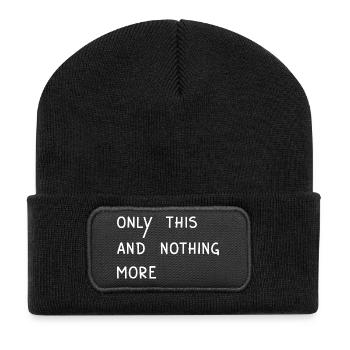 E. A. Poe - Only This And Nothing More, White - Recycled Patch Beanie - black - Front
