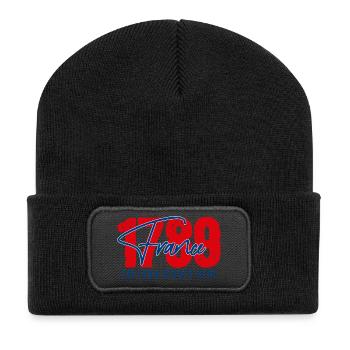 1789 France / Frankreich Freedom starts here - Recycelte Patch Beanie - Schwarz - Vorne