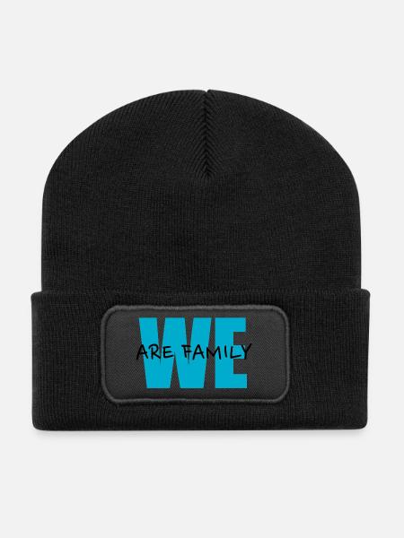 We Are Family - Recycelte Patch Beanie - Schwarz