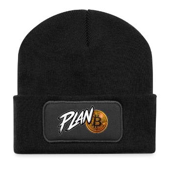 Plan Bitcoin - Recycelte Patch Beanie - Schwarz - Vorne