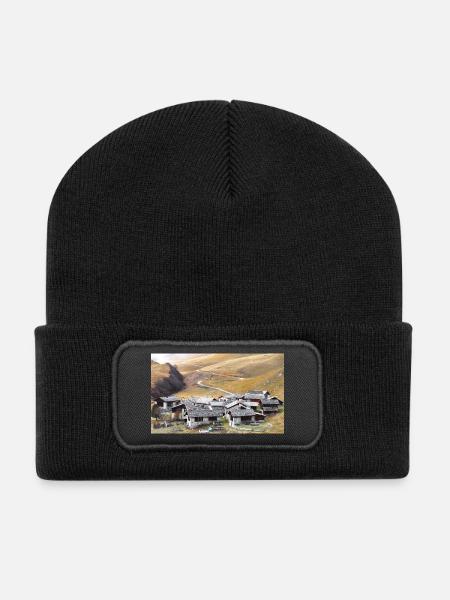 Grevasalvas - Recycelte Patch Beanie - Schwarz