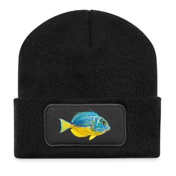 Vivid Parrotfish Burst - Recycelte Patch Beanie - Schwarz - Vorne