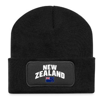 New Zealand - Neuseeland - Aotearoa - Auckland - Recycelte Patch Beanie - Schwarz - Vorne