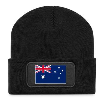 Australia Flag Classic Frame - Recycelte Patch Beanie - Schwarz - Vorne