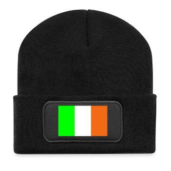 ireland flag - Recycelte Patch Beanie - Schwarz - Vorne