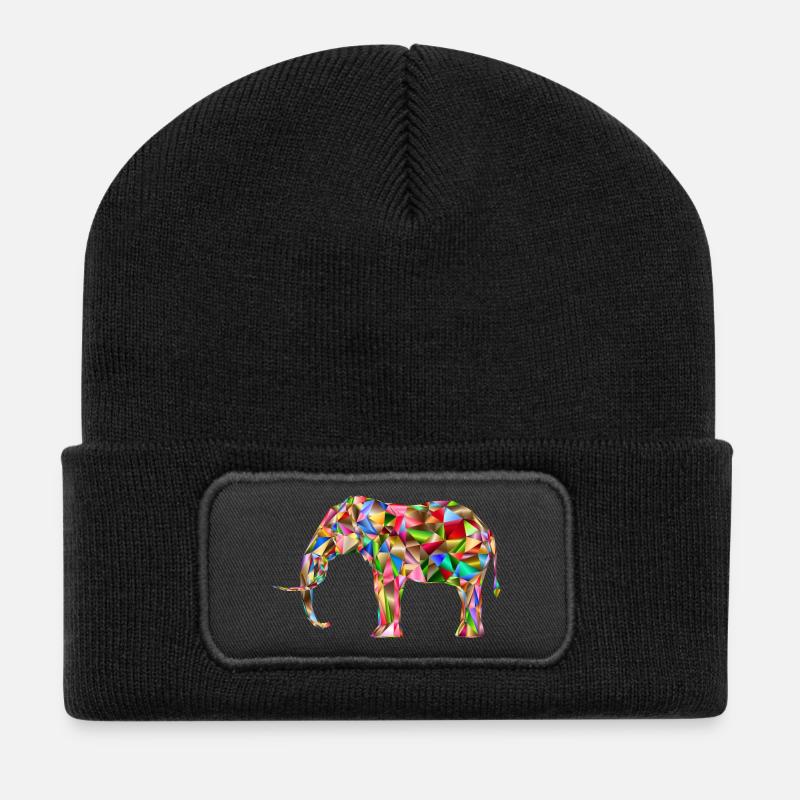 Elephant - Recycelte Patch Beanie - Schwarz