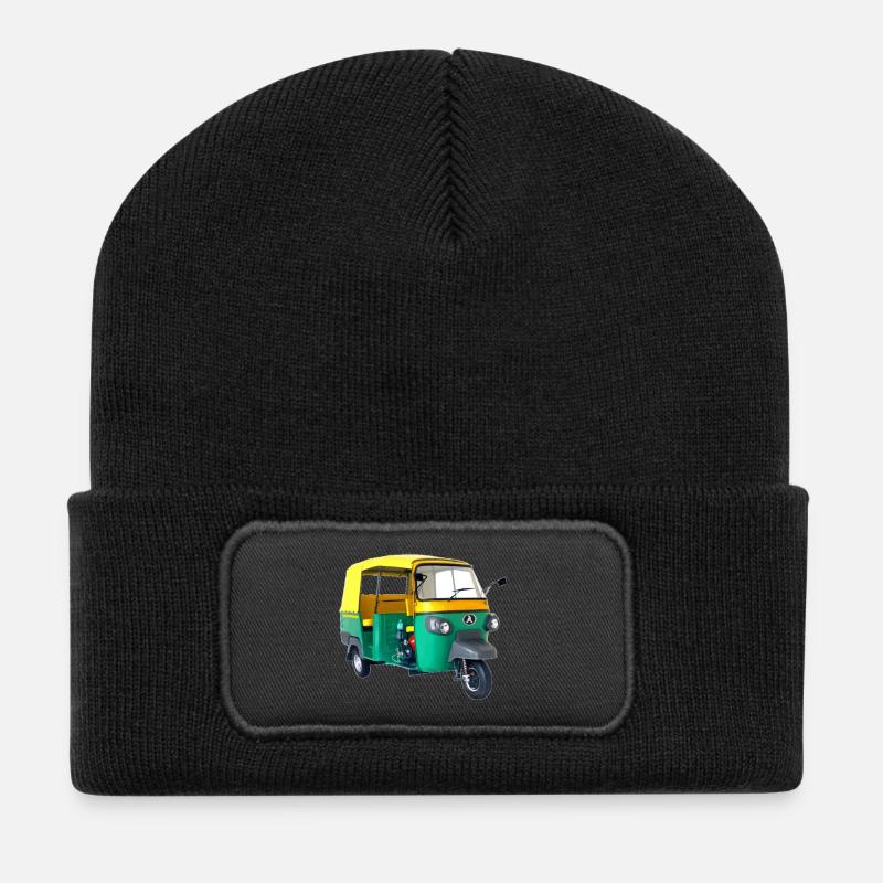 Tuk Tuk - Recycelte Patch Beanie - Schwarz