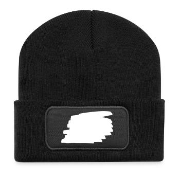 Formen Hintergrund - Recycelte Patch Beanie - Schwarz - Vorne