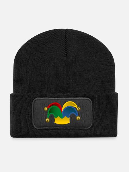 Narrenmütze - Recycelte Patch Beanie - Schwarz