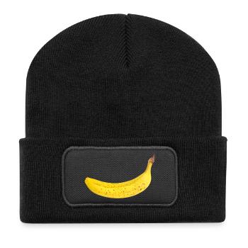 banane banana obst veggie gemuese fruits12 - Recycelte Patch Beanie - Schwarz - Vorne