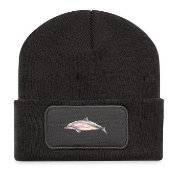 Sotalie - Tucuxi - Flussdelfin Pink Dolphin - Recycelte Patch Beanie - Dunkelgrau - Vorne