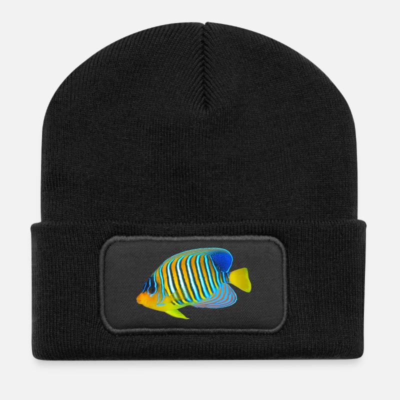 fish - Recycled Patch Beanie - black