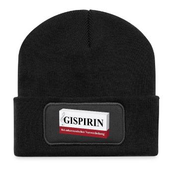 Gispirin - Bei enharmonischer Verwechslung - Recycelte Patch Beanie - Schwarz - Vorne