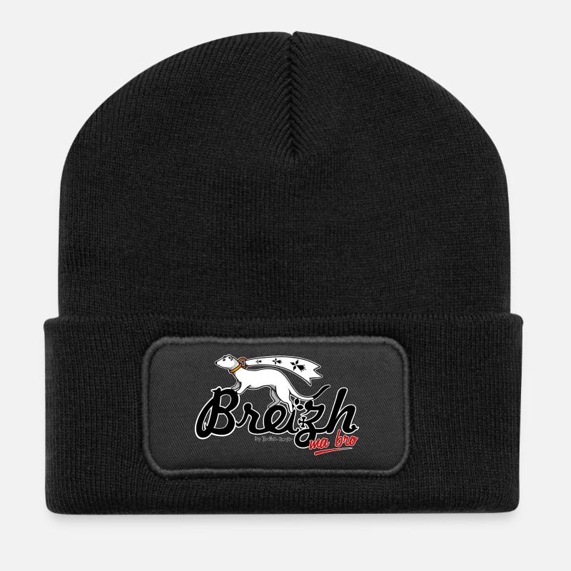 Breizh ma bro (Bretagne mon pays) - Beanie recyclé à patch - noir