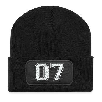 07 in white in the used look - Recycled Patch Beanie - black - Front