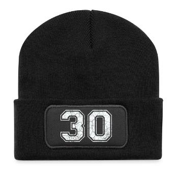 30 in white in the used look - Recycled Patch Beanie - black - Front