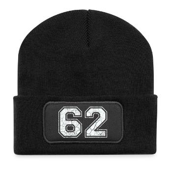 62 in white in the used look - Recycled Patch Beanie - black - Front