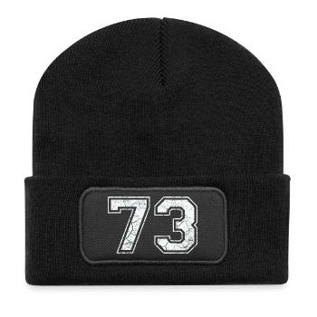 73 in white in the used look - Recycled Patch Beanie - black - Front