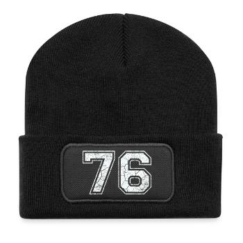 76 in white in the used look - Recycled Patch Beanie - black - Front