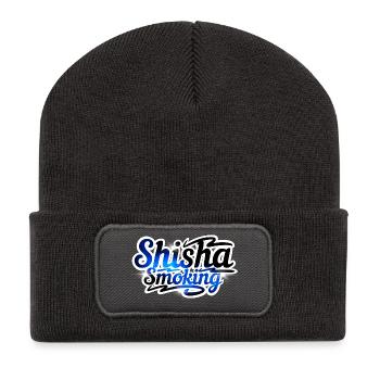 Shisha smoking - Recycelte Patch Beanie - Dunkelgrau - Vorne