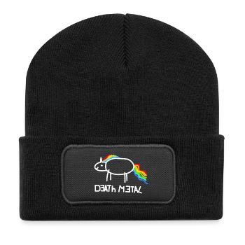 Death Metal Unicorn Music - Recycled Patch Beanie - black - Front