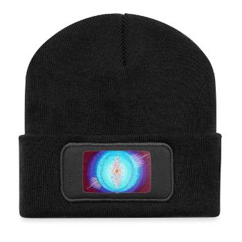 Création lumière de la purification divine - Beanie recyclé à patch - noir - Devant