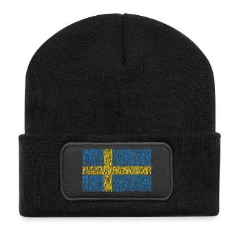 Drapeau de la Suède - Beanie recyclé à patch - noir - Devant