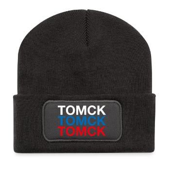 TOMSK Russie Cyrillique Drapeau russe - Beanie recyclé à patch - charbon - Devant