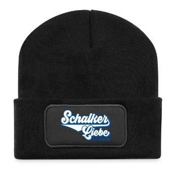 Schalker Liebe | Gelsenkirchen Schalke Geschenk - Recycelte Patch Beanie - Schwarz - Vorne