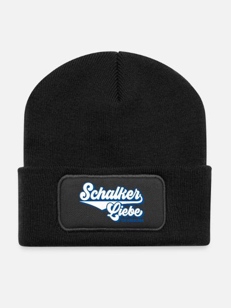 Schalker Liebe | Gelsenkirchen Schalke Geschenk - Recycelte Patch Beanie - Schwarz