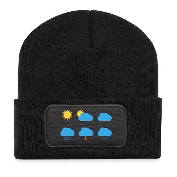 Weather Symbols - Recycled Patch Beanie - black - Front