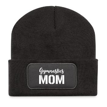 Gymnastics Mom - I Love Gymnastics - Recycled Patch Beanie - dark grey - Front