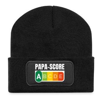 PAPA-SCORE / Humour Papa - Beanie recyclé à patch - noir - Devant