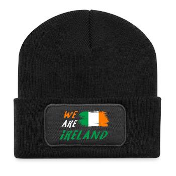 Nous sommes la conception des drapeaux d'Irlande - Beanie recyclé à patch - noir - Devant