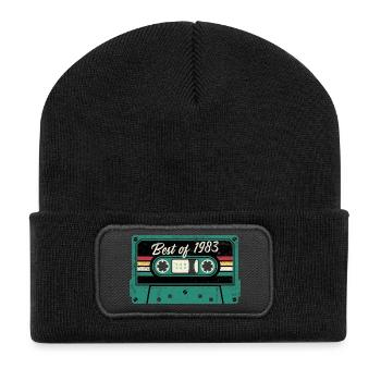 Le meilleur de 1983 Cassette rétro - Beanie recyclé à patch - noir - Devant
