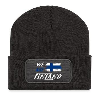 Wir sind Finnland - Recycelte Patch Beanie - Dunkelgrau - Vorne