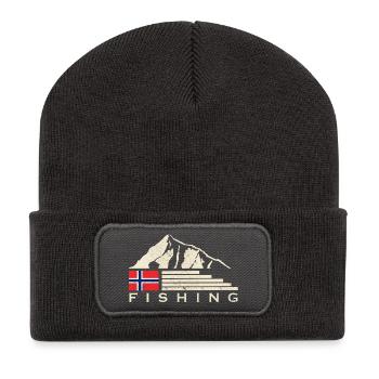Norway Fishing Angler Fishing - Recycled Patch Beanie - dark grey - Front