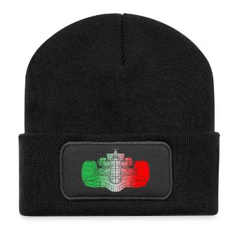Italy Racing Cars - Recycled Patch Beanie - black - Front