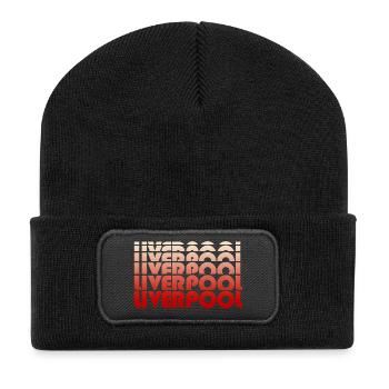 Liverpool Gradient Lettering Vertical - Recycled Patch Beanie - black - Front