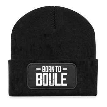 Born to Boule saying for Bouler and Petanque - Recycled Patch Beanie - black - Front