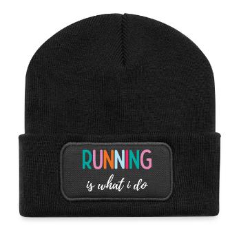 Running is What I Do - Recycled Patch Beanie - black - Front