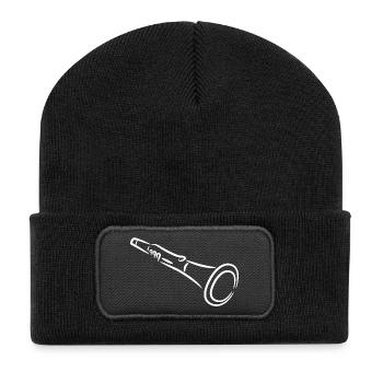 Clarinet sketch - Recycled Patch Beanie - black - Front