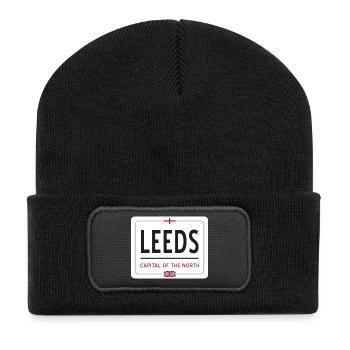 Leeds town sign - Recycled Patch Beanie - black - Front