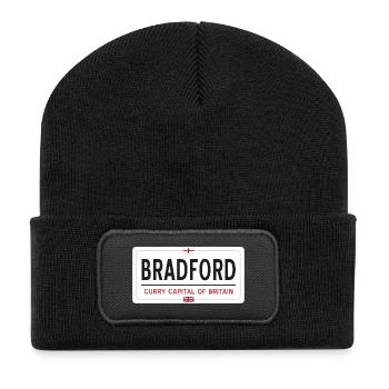 Bradford town sign - Recycled Patch Beanie - black - Front